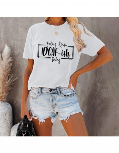 Replica Casual Women O Neck Short Sleeve Letter T-Shirt  Short Sleeve O Neck #794057 $13.53 USD for Wholesale