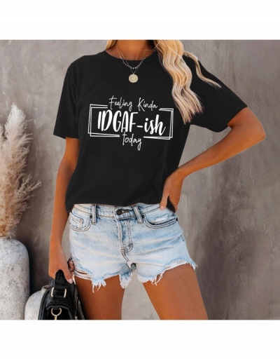 Replica Casual Women O Neck Short Sleeve Letter T-Shirt  Short Sleeve O Neck #794057 $13.53 USD for Wholesale