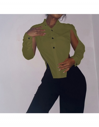 Women Sexy Hollow Out Long Sleeve Shirts  Long Sleeve Turndown Collar #794069 $20.60 USD, Wholesale Fashion Blouses