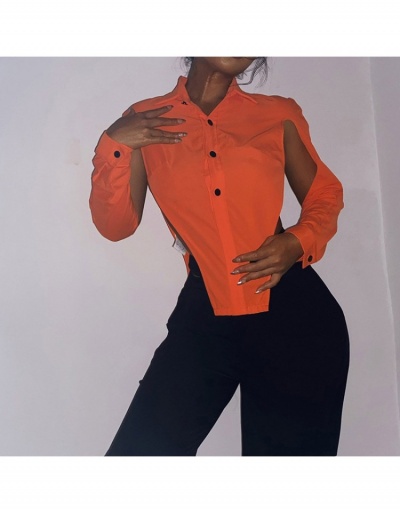 Replica Women Sexy Hollow Out Long Sleeve Shirts  Long Sleeve Turndown Collar #794069 $20.60 USD for Wholesale