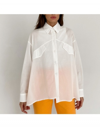  Summer Pure Color Thin See-through Women's Shirt Long Sleeve Turndown Collar #794080 $31.02 USD, Wholesale Fashion Blouses