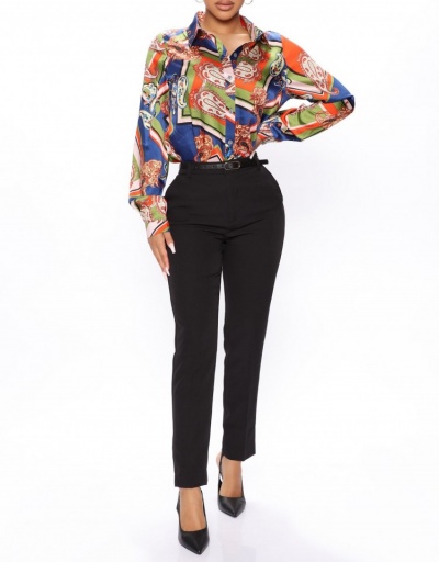 Replica  Summer New Printing Long Sleeve Blouses Long Sleeve Turndown Collar #794095 $23.38 USD for Wholesale