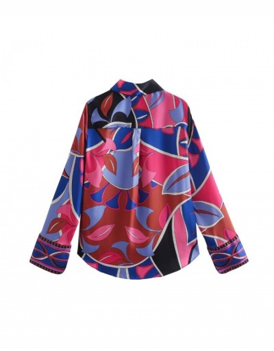 Replica New Women Printing Long Sleeve Shirts Long Sleeve Turndown Collar #794138 $30.94 USD for Wholesale