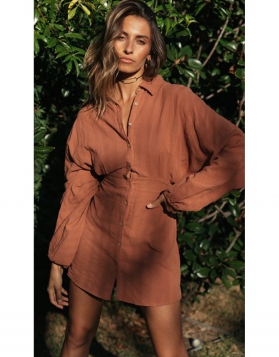 Summer Fashion Pure Color Women's Long-sleeved Shirt Long Sleeve Turndown Collar #794175 $26.89 USD, Wholesale Fashion Blouses