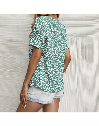 Replica  Summer V-Neck Short Sleeve Chiffon Blouse Short Sleeve V Neck #794195 $21.97 USD for Wholesale