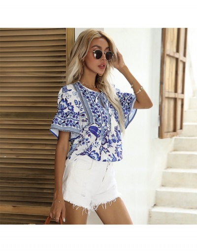 Replica  Bohemian Style  Loose  Short Sleeve T-shirt Short Sleeve Crew Neck #794201 $27.30 USD for Wholesale