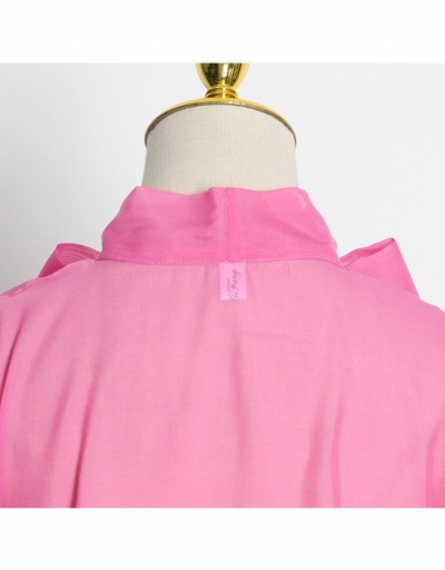 Replica  Fashion Elegant Chiffon Lantern Sleeve Top Long Sleeve Stand Collar #794261 $47.13 USD for Wholesale