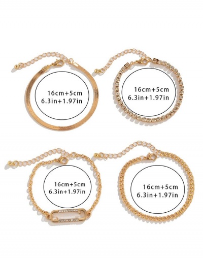 Replica Simple Rhinestone Hollow Out Bracelet Set #794360 $7.25 USD for Wholesale