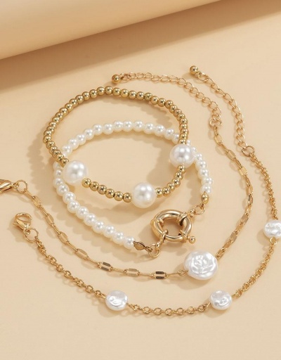 Replica Adorable Faux-Pearl Hollow Out Bracelet Set #794361 $7.18 USD for Wholesale