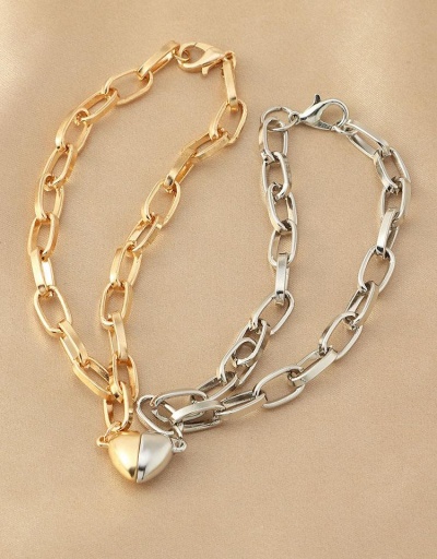 Replica Designed Hollow Out Magnetic Force Heart Bracelet Set #794362 $7.25 USD for Wholesale