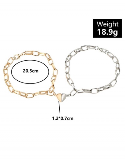 Replica Designed Hollow Out Magnetic Force Heart Bracelet Set #794362 $7.25 USD for Wholesale