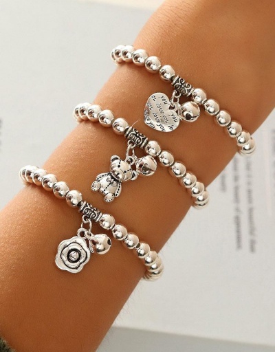 Dressy Solid Heart Bear Rose Bracelet #794363 $7.48 USD, Wholesale Fashion Bracelet