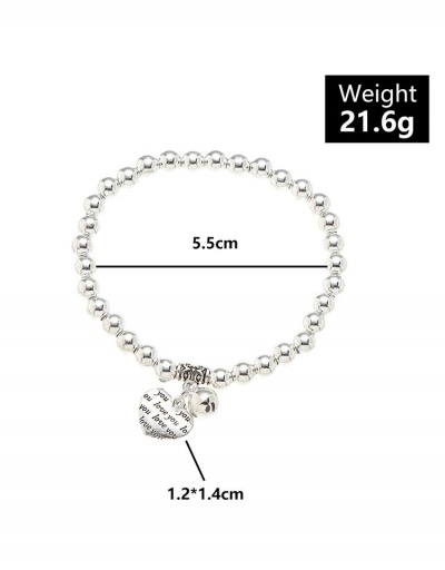 Replica Dressy Solid Heart Bear Rose Bracelet #794363 $7.48 USD for Wholesale