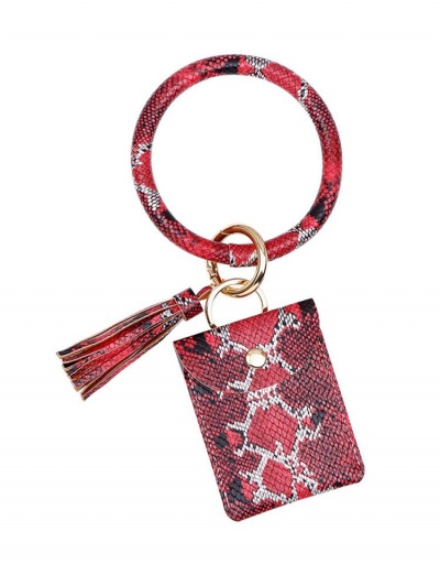 Replica Animal Print PU Wallet Circle Bracelet Key Chain #794367 $9.63 USD for Wholesale