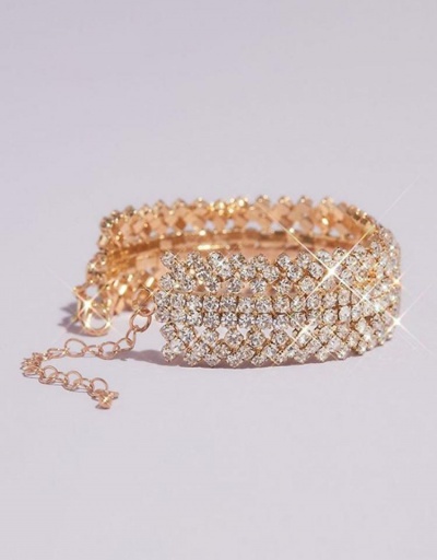 Eye-Catching Rhinestone Adjustable Bracelet For Ladies #794371 $10.14 USD, Wholesale Fashion Bracelet