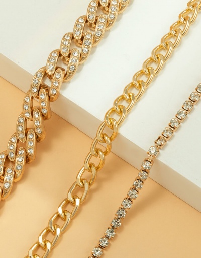 Replica Trendy Rhinestone Hip Hop Hollow Out Bracelet Set #794372 $9.48 USD for Wholesale