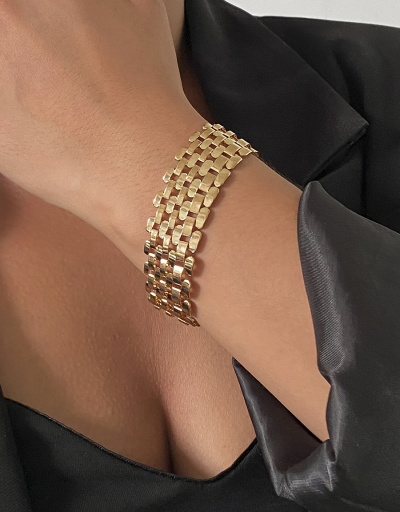 Replica Hip Hop Geometry Fashionable Versatile Bracelet #794373 $6.94 USD for Wholesale