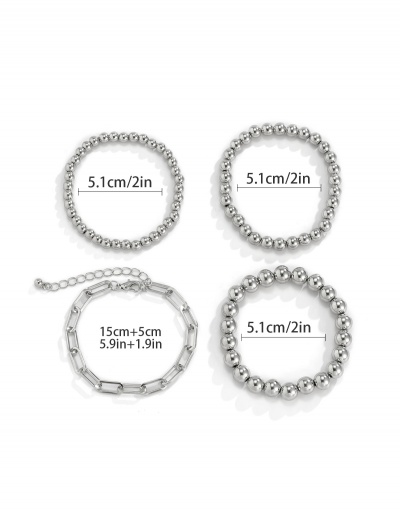 Replica Characteristic Solid Hollow Out Beaded Bracelet Set #794374 $6.83 USD for Wholesale