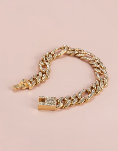 Replica Punk Rhinestone Hollow Out Easy Matching Bracelet #794375 $20.02 USD for Wholesale