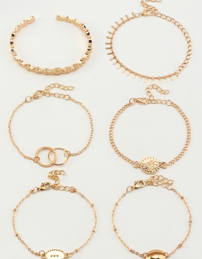 Replica Popular Chain Hollow Out 5 Piece Bracelet Sets  #794381 $8.97 USD for Wholesale