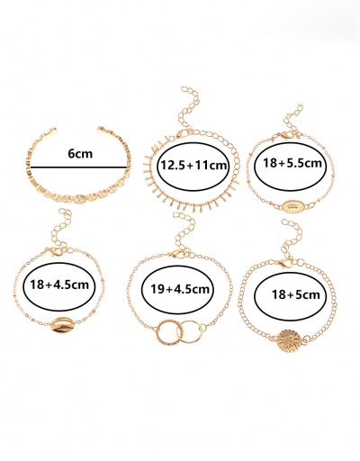 Replica Popular Chain Hollow Out 5 Piece Bracelet Sets  #794381 $8.97 USD for Wholesale