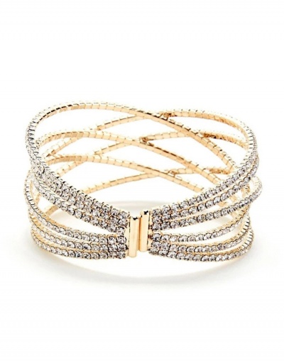 Replica Gorgeous Cross Rhinestone Hollow Out Bracelet #794387 $11.72 USD for Wholesale