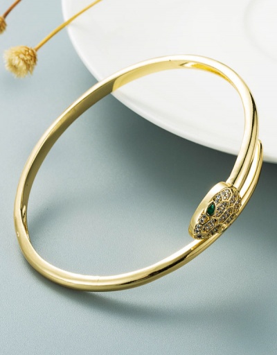 Replica Chic Snake Leopard Shape Zircon Bracelet #794394 $11.38 USD for Wholesale