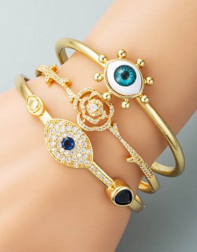 Vintage Eye Rose Rhinestone Bracelet Women #794395 $16.61 USD, Wholesale Fashion Bracelet