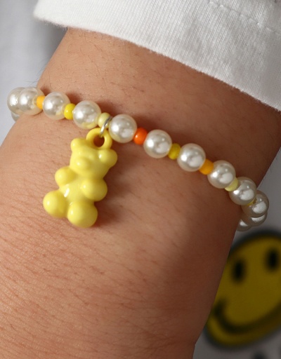 Replica Fresh Beading Faux Pearl Fashion Bracelet #794398 $6.21 USD for Wholesale