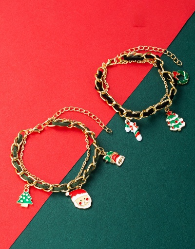 Replica Funny Santa Christmas Tree Patchwork Bracelet #794401 $7.81 USD for Wholesale