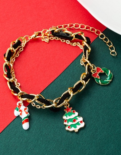 Replica Funny Santa Christmas Tree Patchwork Bracelet #794401 $7.81 USD for Wholesale