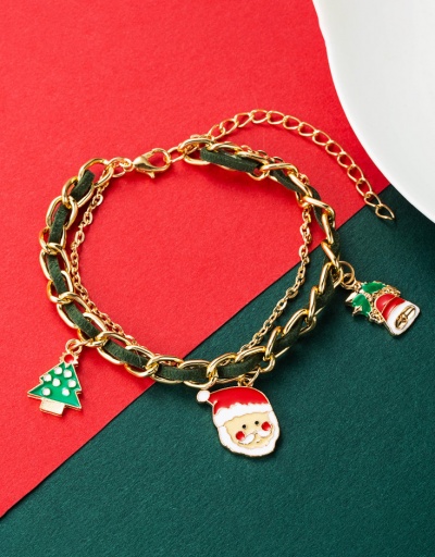 Replica Funny Santa Christmas Tree Patchwork Bracelet #794401 $7.81 USD for Wholesale