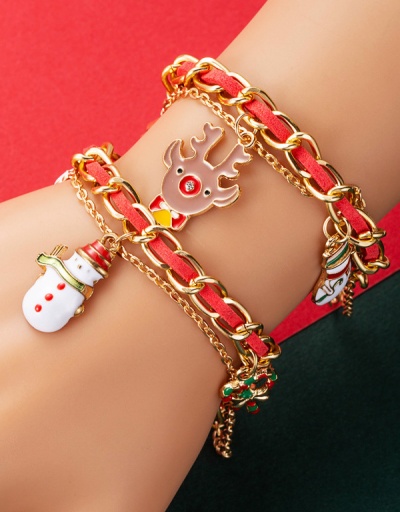 Cute Elk Snowman Sock Chain Bracelet #794402 $7.81 USD, Wholesale Fashion Bracelet