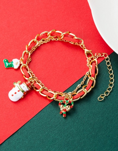 Replica Cute Elk Snowman Sock Chain Bracelet #794402 $7.81 USD for Wholesale