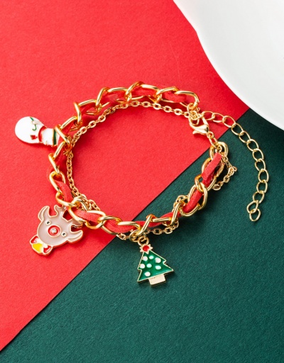 Replica Cute Elk Snowman Sock Chain Bracelet #794402 $7.81 USD for Wholesale