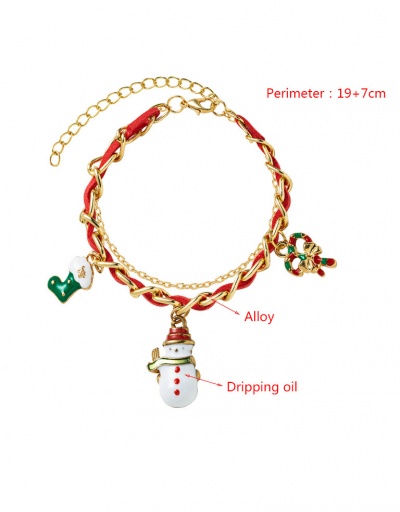 Replica Cute Elk Snowman Sock Chain Bracelet #794402 $7.81 USD for Wholesale