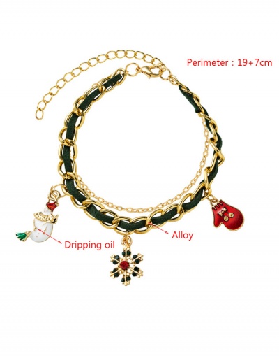 Replica Creative Christmas Tree Snowflake Adorable Bracelet #794403 $7.53 USD for Wholesale