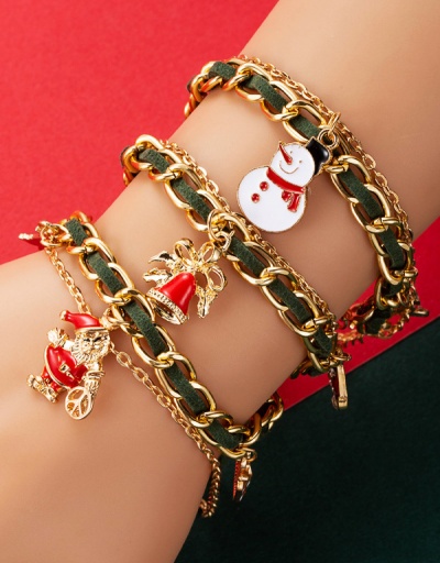 Santa Claus Christmas Tree Snowman Christmas Bracelet #794404 $7.81 USD, Wholesale Fashion Bracelet