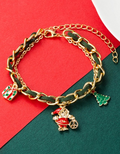 Replica Santa Claus Christmas Tree Snowman Christmas Bracelet #794404 $7.81 USD for Wholesale