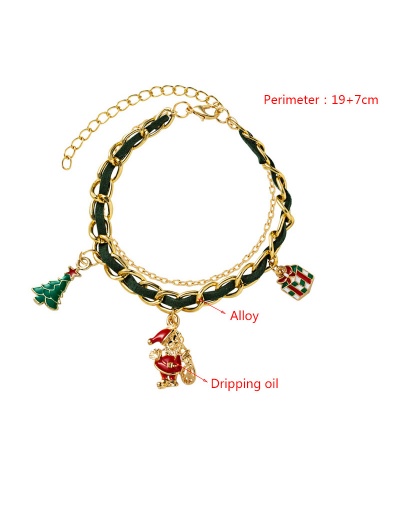 Replica Santa Claus Christmas Tree Snowman Christmas Bracelet #794404 $7.81 USD for Wholesale