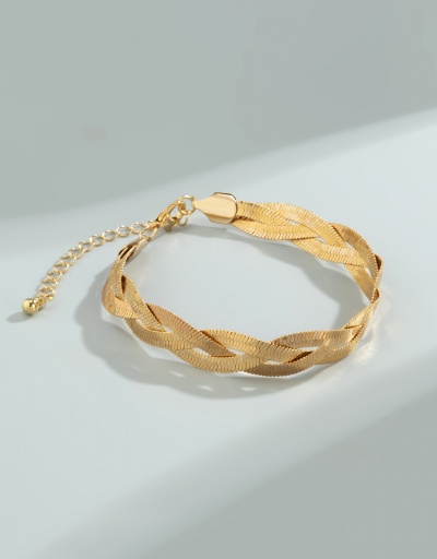 Replica Trendy Solid Entangle Geometry Chain Bracelet #794414 $6.83 USD for Wholesale