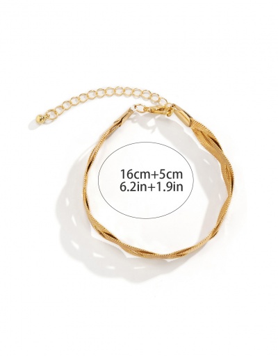 Replica Trendy Solid Entangle Geometry Chain Bracelet #794414 $6.83 USD for Wholesale