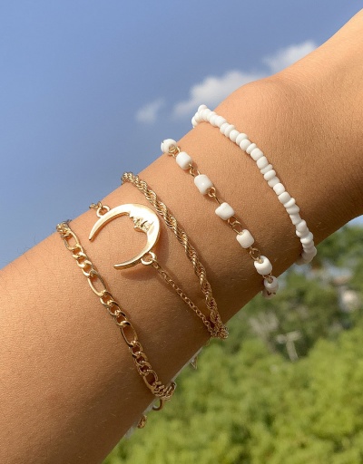 Adorable Moon Chain Four Piece Bracelet Set #794415 $7.73 USD, Wholesale Fashion Bracelet