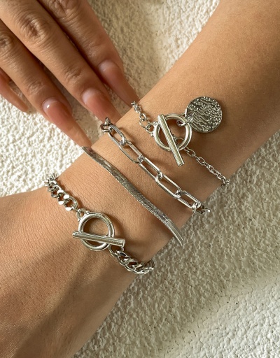 Replica Chain Hollow Out Hip Hop Multiple Bracelet Set #794418 $6.58 USD for Wholesale