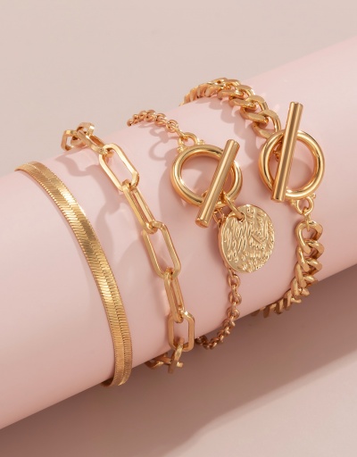 Replica Chain Hollow Out Hip Hop Multiple Bracelet Set #794418 $6.58 USD for Wholesale