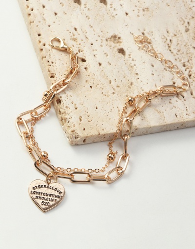 Replica Hip Hop Letter Heart Two Piece Bracelet Set #794419 $7.13 USD for Wholesale