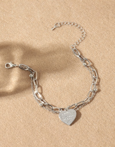 Replica Hip Hop Letter Heart Two Piece Bracelet Set #794419 $7.13 USD for Wholesale