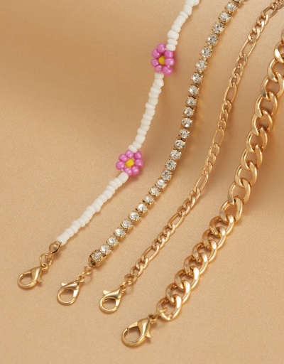 Replica Countryside Flower Chain Four Piece Bracelet Set #794422 $7.48 USD for Wholesale