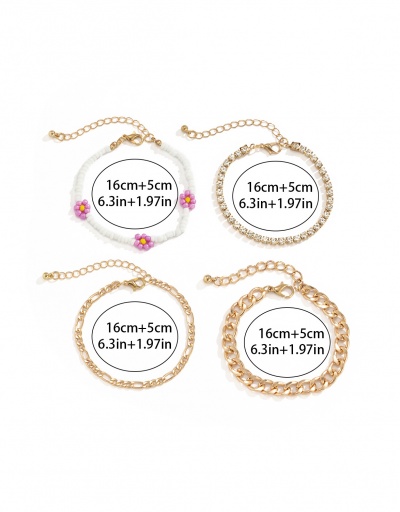 Replica Countryside Flower Chain Four Piece Bracelet Set #794422 $7.48 USD for Wholesale