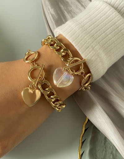 Particular Hollow Out Heart OT Buckle Bracelet Set #794423 $6.33 USD, Wholesale Fashion Bracelet